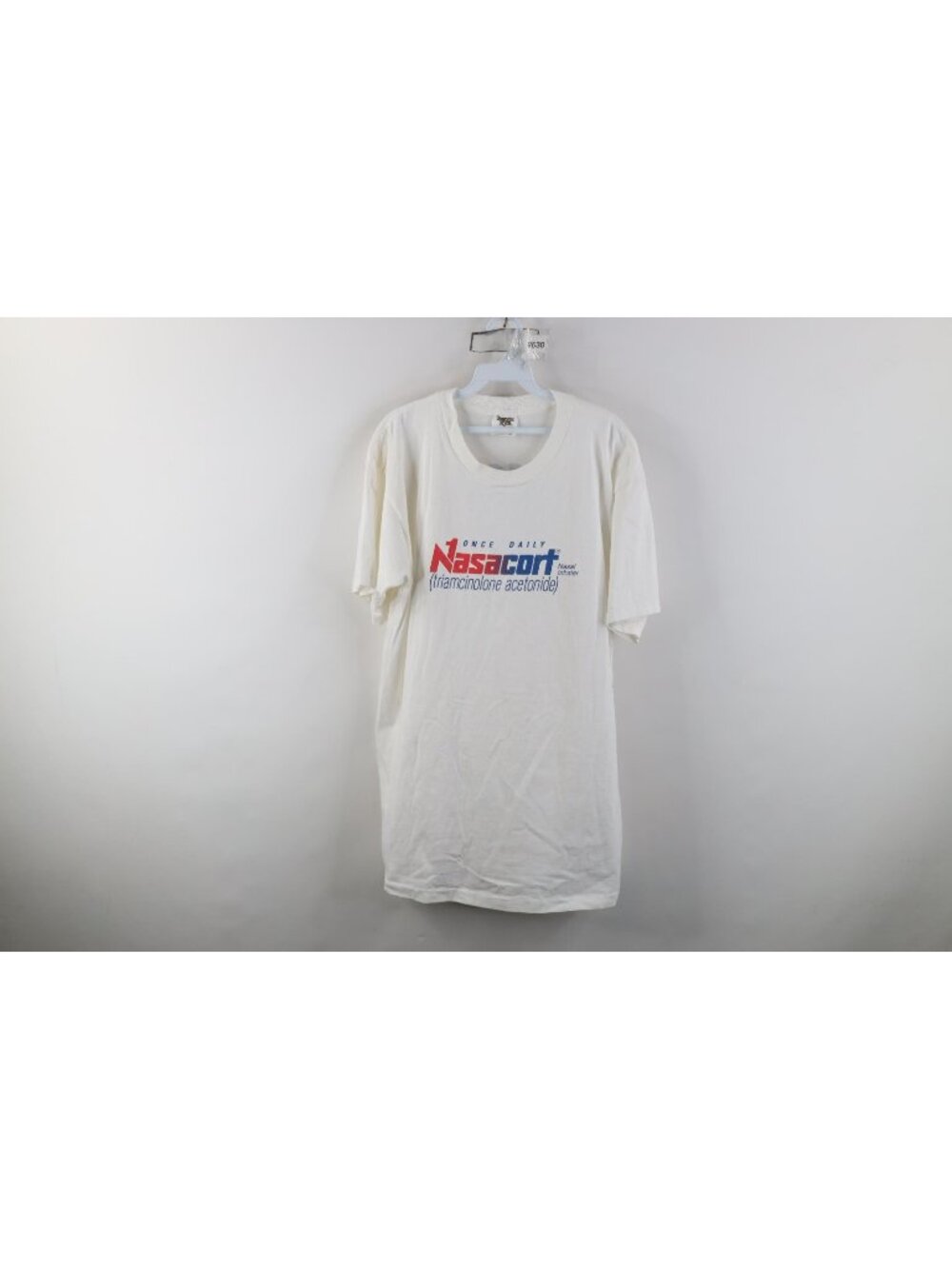 Vtg 90s Mens XL Spell Out Once Daily Nasal Inhaler Just Do It Once T-Shirt USA